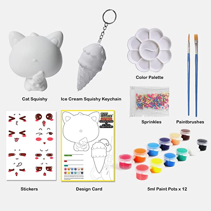 Squishy Painting Kit Assortment Sweet Cat Squishy Maker - 3