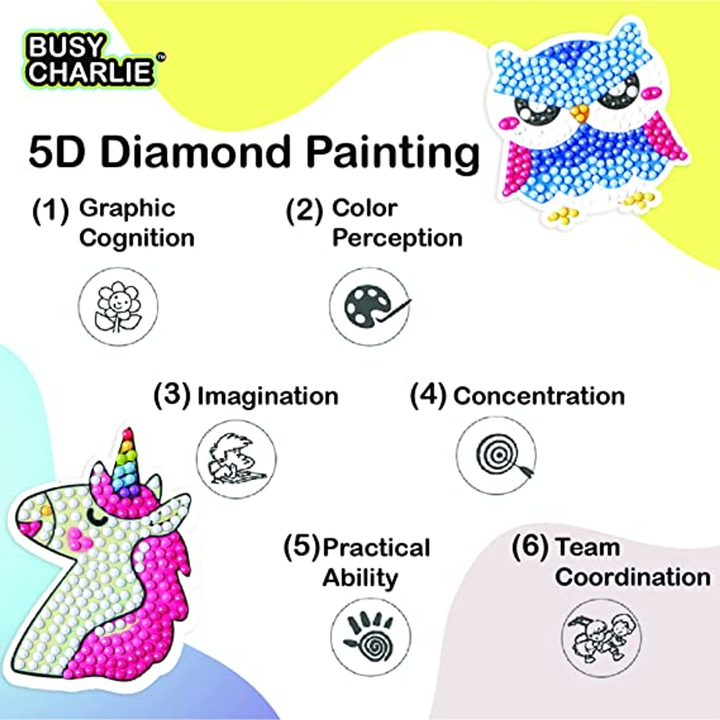 5D Diamond Painting Kit for Kids Assortment Circus Night - 6