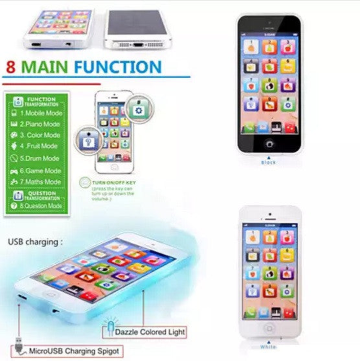 So Smart Toy Phone With 8 Fun And Learning Functions White - 3