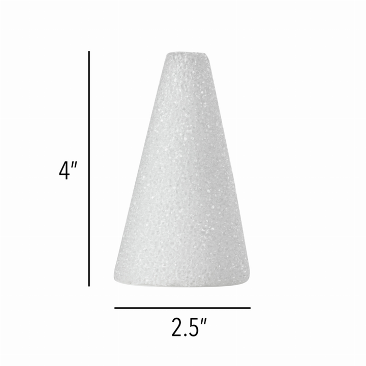 Styrofoam Pack 4in Cones Bulk Pack