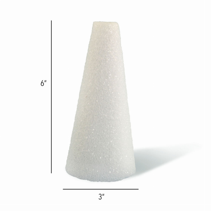 Styrofoam Pack 6in Cones Bulk Pack