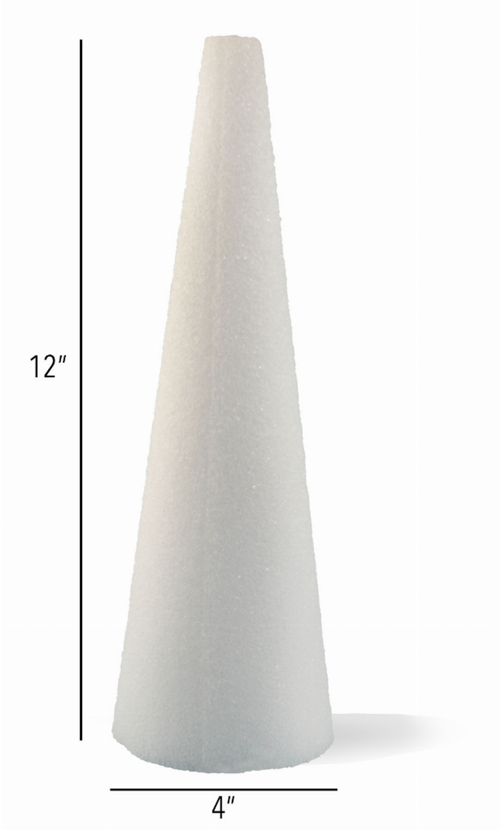 Styrofoam Pack 12in Cones Bulk Pack