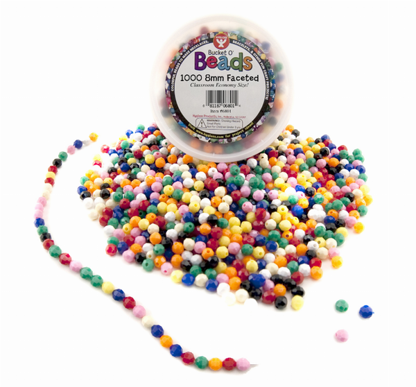 Bucket O'Beads Class Economy 1000 Faceted (Opaque)