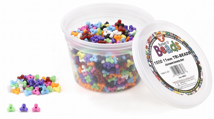 Bucket O'Beads Class Economy 1000 Tri-Beads (Opaque)