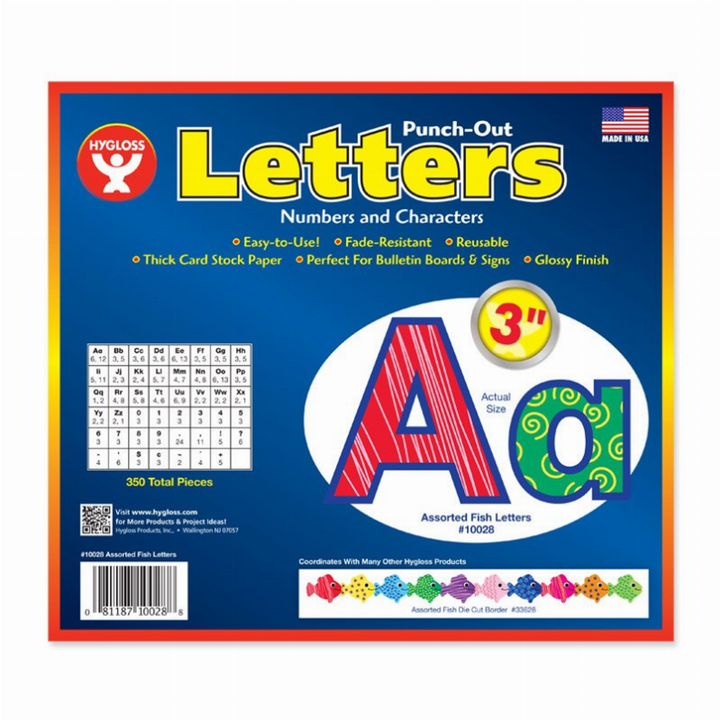 Assorted Fish Punch-Out Letters - 2