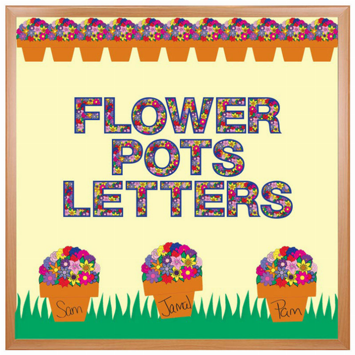 Flower Pots Punch-Out Letters - 3