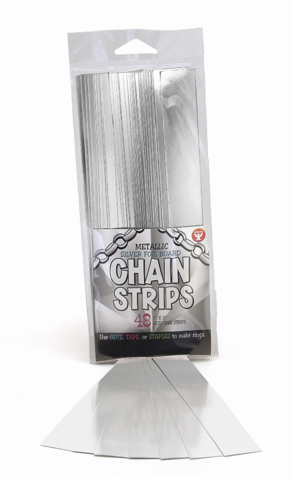 Super Chain Strips Metallic Silver Foil Board