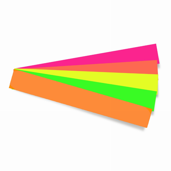 Neon Strips 3inx22in 50 count/10 each of 5 Flourescent Colors Each