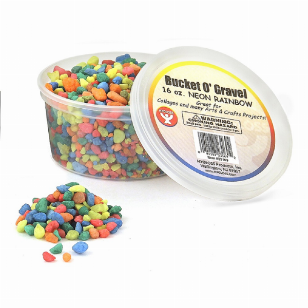 Bucket O' Gravel Neon Rainbow