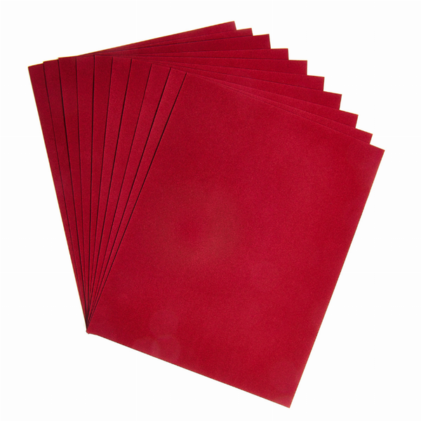 Velour Paper 8.5inx11in Red