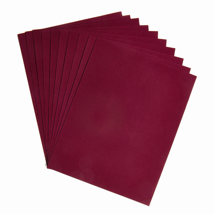 Velour Paper 8.5inx11in Burgundy