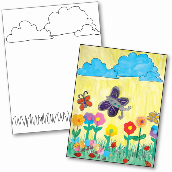 Creative Learning Posters Clouds & Grass