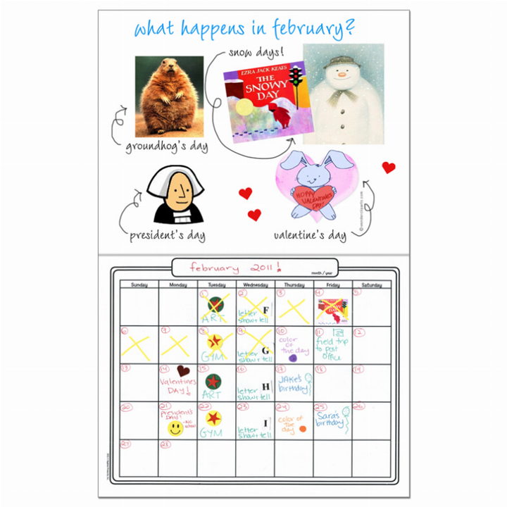 Make Your Own Calendar Book 12 gridded months/ 100 Books Each