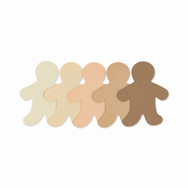 People Paper Cut Outs - Culturally Diverse Family 2in Cardstock