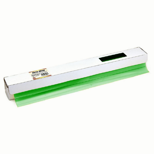 Cello-Wrap Rolls Green With Cutter Box - 1 roll