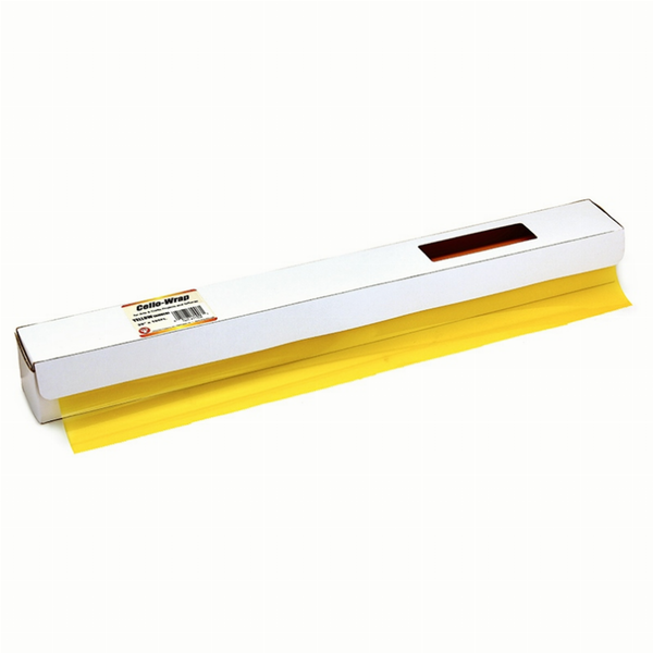 Cello-Wrap Rolls Yellow (Amber) With Cutter Box - 1 roll