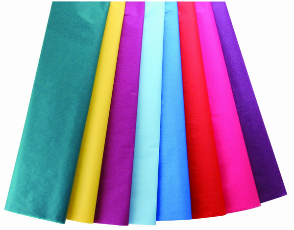 Tissue (Bleeding/Non-Bleeding) 20inx30in 3 each of 8 colors - Brights Non-Bleeding