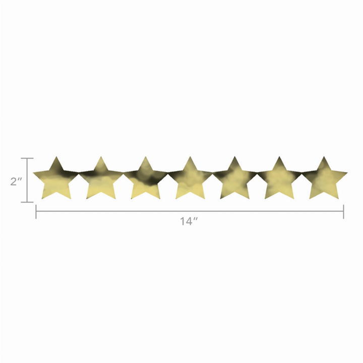 Sticker Strips Metallic Stars, 5 Strips of Gold Stars - 2