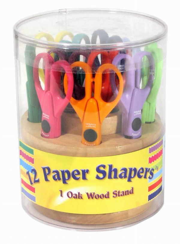 Paper Shapers in Oak Stand (12 Piece Set) Original Assortment