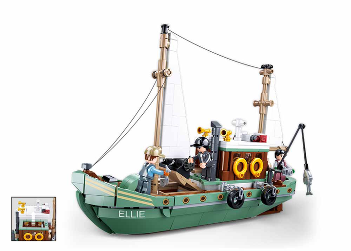 Model Bricks Fishing Sail Boat Building Brick Kit (610 pcs) - 2