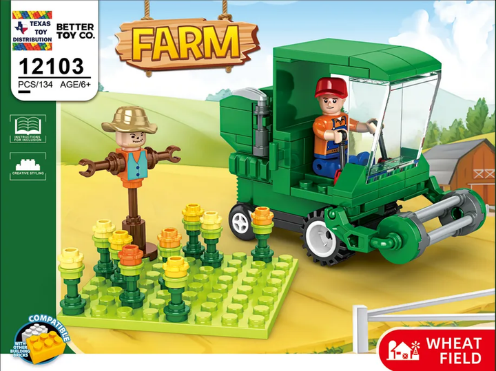 Farm Wheat Field Harvester Building Brick Kit (134 pcs)