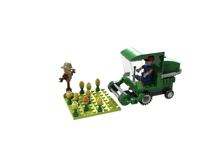 Farm Wheat Field Harvester Building Brick Kit (134 pcs) - 2