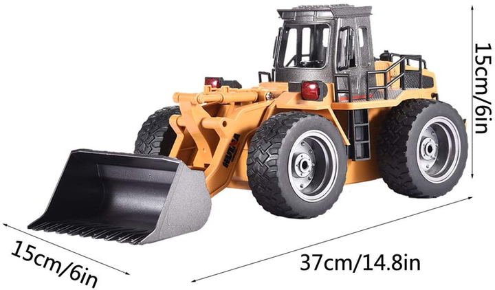 Bulldozer RC Die-Cast Model 9CH Radio Control Toy (1:18 Scale) - 5