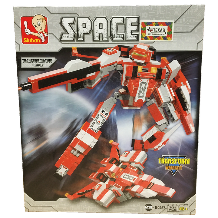 Space Flamingo Transformer Building Brick Kit (331 Pcs)