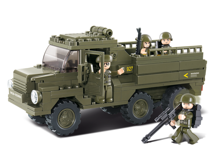 Heavy Military Troop Truck Building Brick Kit (230 Pcs) - 2