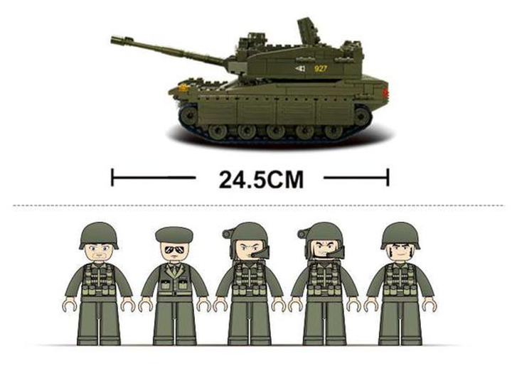 Merkov Miltary Tank Building Brick Kit (344 Pcs) - 3