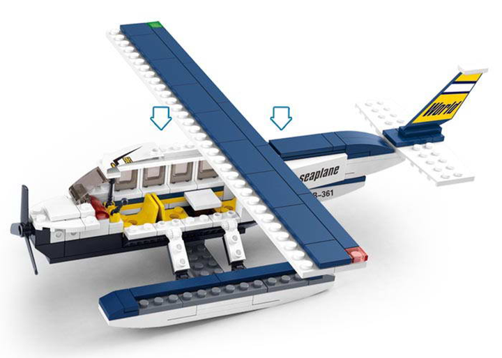 Z Seaplane Aviation Building Brick Kit (214 pcs) - 3