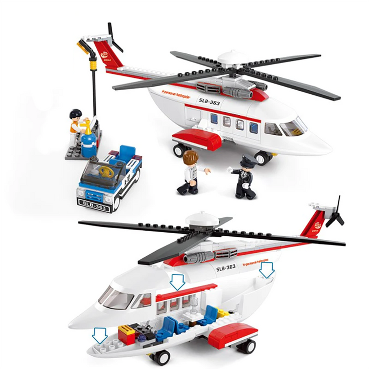 Aviation Personal Helicopter Building Brick Kit (259 Pcs) - 3