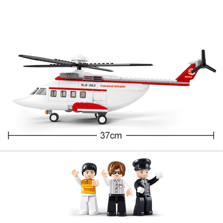 Aviation Personal Helicopter Building Brick Kit (259 Pcs) - 4