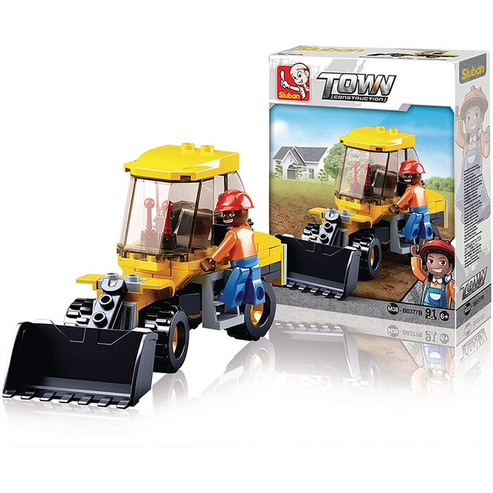 4-in-1 Construction Traxcavator Building Brick Display Set - 5