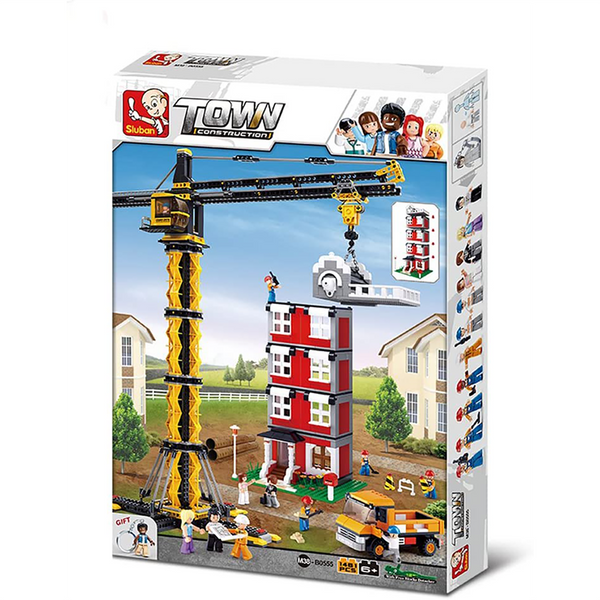 Tower Crane Construction Building Brick Kit (1461 Pcs)