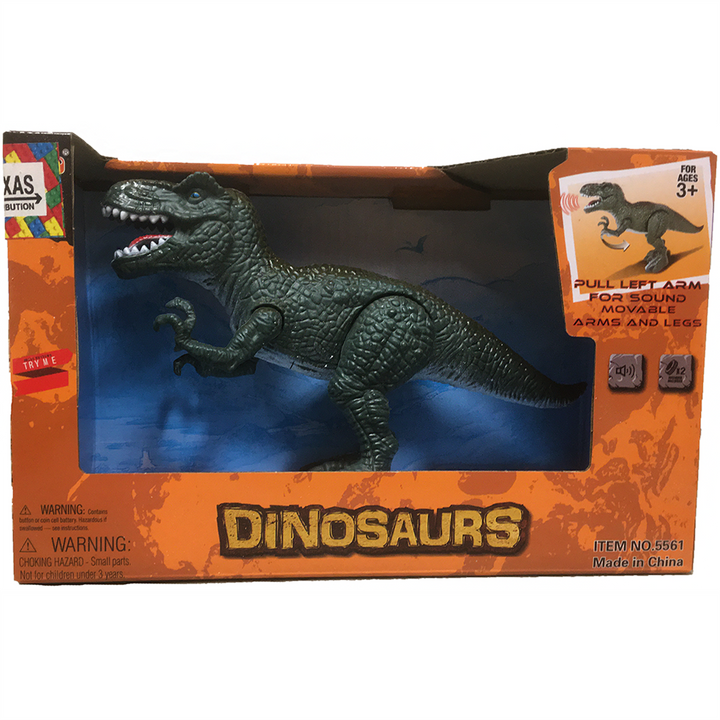 Dinosaur Figurine Toys with Sound Effects, Left Arm Pull Hadrosaur - 2