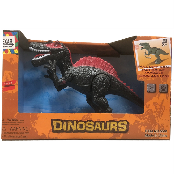 Dinosaur Figurine Toys with Sound Effects, Left Arm Pull Hadrosaur - 4