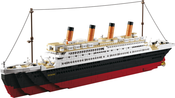 Titanic (Large Model) Building Brick Kit with Jack and Rose Figures (1012 Pcs) - 3