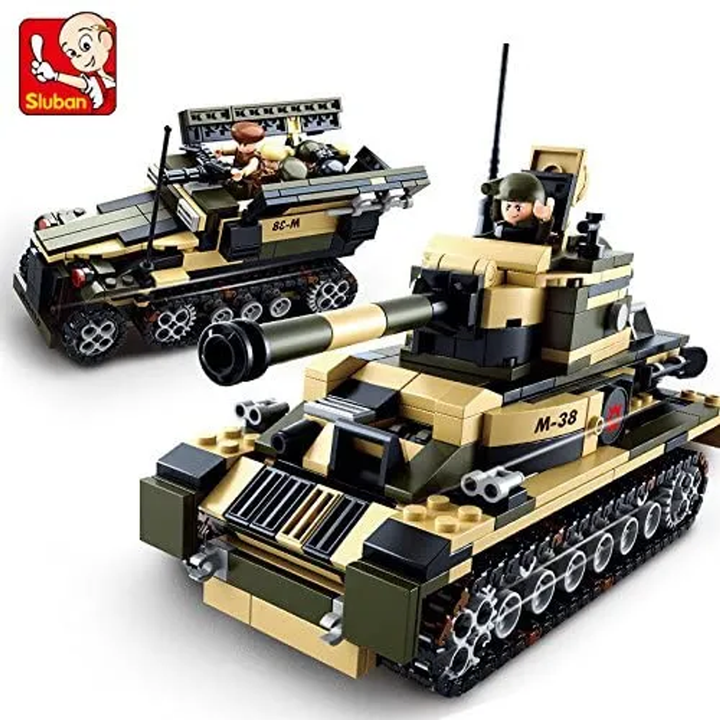 Army 8-into-1 Tank Building Brick Display Set (917 pcs) - 3