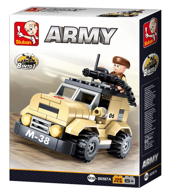 Army 8-into-1 Tank Building Brick Display Set (917 pcs) - 6