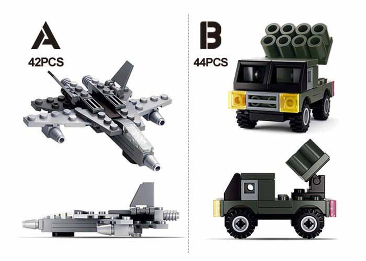 Builder Military Building Brick Display Set, x2 of each kit - 2