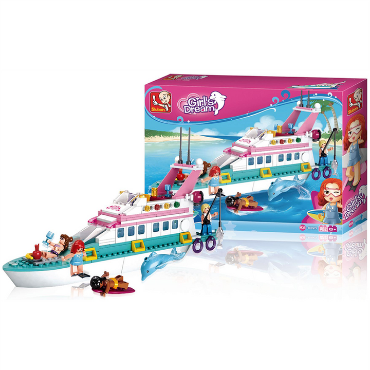 Luxury Yacht Building Brick Kit (328 pcs)