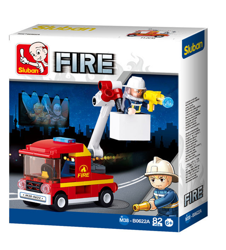 Fire Fighting 4-in-1 Building Brick Display Set - 6