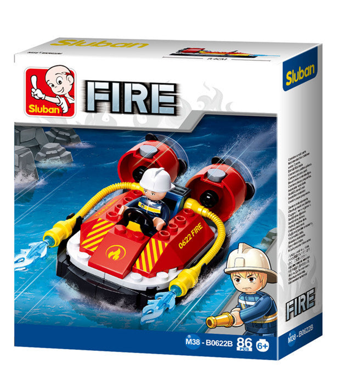 Fire Fighting 4-in-1 Building Brick Display Set - 7