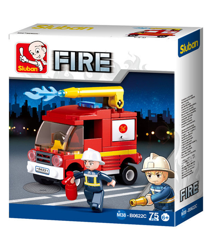 Fire Fighting 4-in-1 Building Brick Display Set - 8