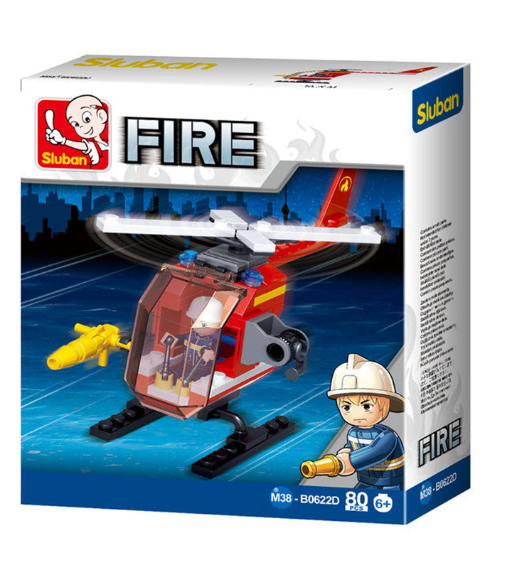 Fire Fighting 4-in-1 Building Brick Display Set - 9