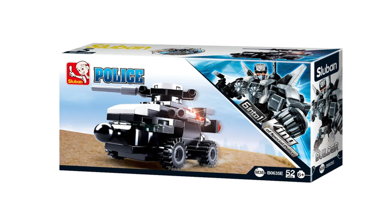 Police Transformer 6-in-1 Building Brick Display Set (384 Pcs) - 7