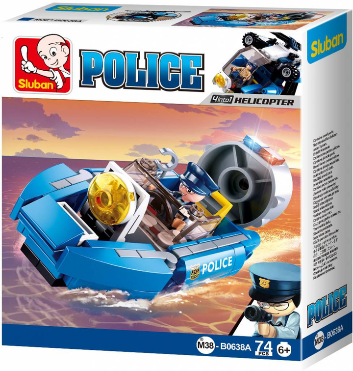 Police 4-in-1 Building Brick Display Set, x2 of each kit A-D - 3