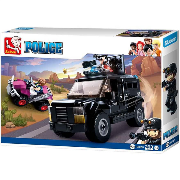 Police Armored Assault Vehicle Building Brick Kit (293 Pcs)