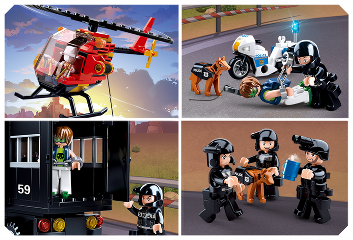 Police SWAT Command Vehicle Building Brick Kit (540 Pcs) - 3